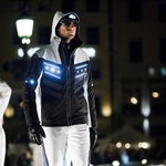 태양전지와 <b>led</b> 조명이 있는 스키복