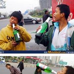 차에서 떨어진 술 그냥 마시는 아이들