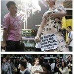 알몸시위중인 섹시글래머 언니~"동물 먹지마요!"