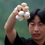 <b>한</b> <b>손</b>에 계란 10개로 기네스북 기록갱신