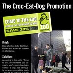 특이한 길거리 광고 : 악어가 강아지를 잡아 먹어요!