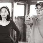 연극무대에 서는 한채영, 연습하는 모습