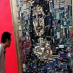 중고 컴퓨터 <b>부품</b>으로 만든 모나리자
