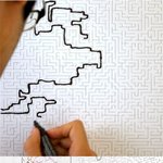 미로찾기 퍼즐이 프린트되어 있는 <b>벽지</b>!