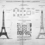 <b>에펠</b>탑 건축당시 모습및 설계도 (eiffel tower)