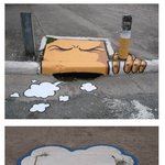 하수구 구멍도 아트가 된다