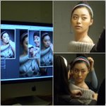 화보 촬영하는 이영은, 눈두<b>덩이</b>가 무지개?