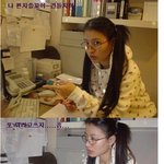 <b>양</b>갈래 머리하고 편지쓰는 황보, 현중이한테?ㅋ