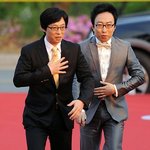 유재석 <b>수트</b>간지! '빅뱅' 탑 못지않네~