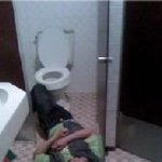 [사진有] 화장실에 누워서 자고 있던 제 친구를 소개합니다.