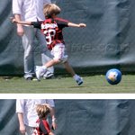 아빠 <b>베컴</b>한테 축구 특훈받는 로미오, 판박이ㅋ