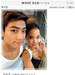 백지영과 다정하게! <b>2pm</b> 옥택연 싸이 사진