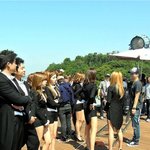 광고 촬영하는 소녀시대, 각선미 <b>강조</b> 컨셉?ㅋㅋ