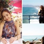 좀 뜸했던 박민영, 미국에서 <b>여전</b>한 미모