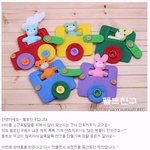 펠트공예로 만든 기차 <b>단추</b>끼우기 교구 장난감 만들기