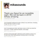 민간 외교의 힘! <b>미카</b>, 한국을 그리워하는 트위터 인증 샷!