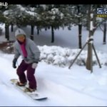아파트 단지에서 스노보드 탔어요(사진有)