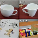 무지 머그컵 귀엽고 <b>산뜻</b>하게 꾸미기, -따뜻한 커피 한 잔.