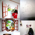 친구들과 방 벽에 그림을 그렸어요 (사진有)