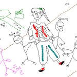 (그림有)초딩들이 장애인 아주머니를 괴롭히는것이 요즘 교육?