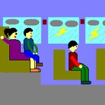 버스에서 모르는 여자 무릎에 앉았어요