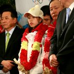 메달 못 딴 곽민정, 쓸쓸히 <b>서서</b> 기자회견 지켜봐
