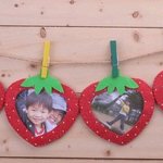 펠트로 딸기 사진 프레임 만들기