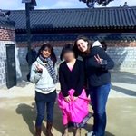 경복궁에 한복입고 돌아다녔어요