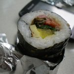 신사역 4번<b>출구</b>쪽, 떡과 김밥 파는 아줌마들