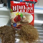 탈색한 <b>냉면</b> 면발