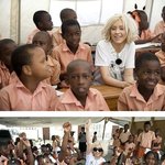 <b>아이티</b> 방문한 크리스티나 아길레라, 천사같아