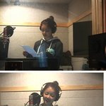이시영 허니패밀리5집 <b>녹음</b>하는 모습