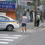 학교 앞 횡단보도 불법주정차후 신호위반<b>단속</b>