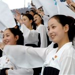 북한 얼짱 여대생 응원단