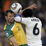 [wc 2010] 가나, ‘한 명 적은’ 호주에 힘겨운 <b>1</b>-<b>1</b> 무승부