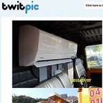 트럭 속에 들어가버린 에어컨! 정말 시원하겠어요 ㅋㅋ