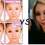 <b>갸루</b> 화장의 좋은 예 vs 나쁜 예