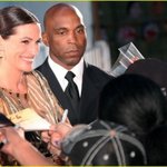 줄리아 로버츠,반짝반짝 <b>줄무늬</b> 드레스