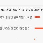 현실은 봉준구가 좋다하면서 선택은 백승조!
