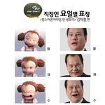 직장인 <b>요일</b>별 표정이에요~ ㅎㅎ 완전공감 ㅎㅎ