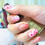 [혼자하는 네일아트] 핑크도트네일 &amp; 귀여운 토끼 한 마리 ♡