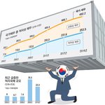 국가<b>채무</b>, 세금으로 갚을 돈만 200조…전체 절반 달해