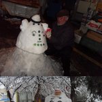 부산에 눈사람 만드는 할아버지