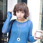 여자 연예인 귀여운 단발 <b>웨이브펌</b>