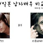 한국 -  <b>일본</b> 남자 <b>배우</b> 비교