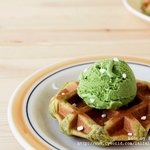 싱그러운 봄빛 팥앙금 <b>녹차</b> 와플 (와플 레시피/와플 만들기/와플...