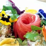 ~참께 <b>바질</b> 드레싱과 꽃 샐러드~*