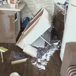 경주펜션에서 싱크대<b>선반</b>이 통째로 떨어진 사건(사진첨부)