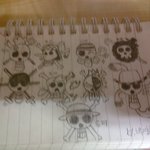 원피스 캐릭터 마크와 몇몇 <b>캐릭</b> 그림 (수작업)못그렷어도 욕은 사절...