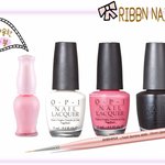 [셀프네일아트]스트라이프 네일아트와 리본의 상큼한 조화 스트라이프...